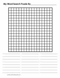 17 x 17 Word Search Blank